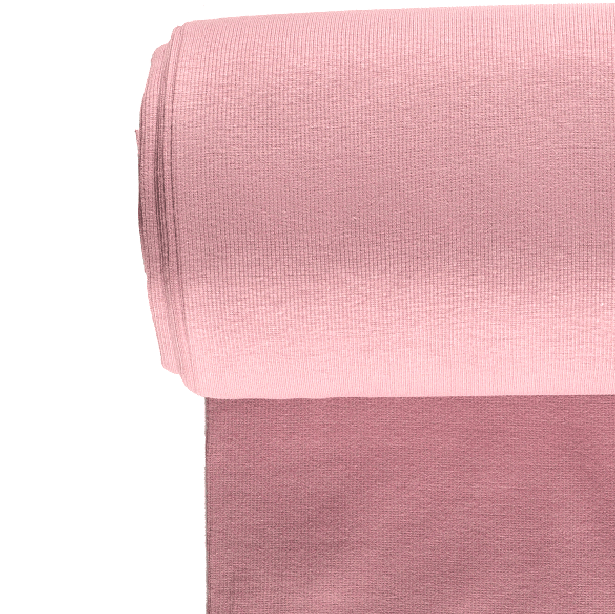 Tubular Rib Fabric 2x2 Old Pink Ribbing Jelly Fabrics Jelly Fabrics Ltd