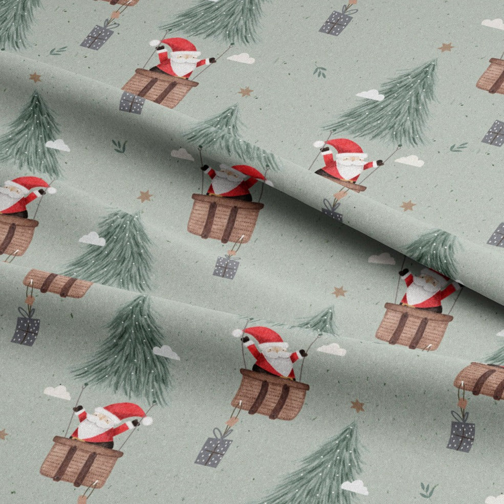 Cotton Stretch Fabric  Christmas Jersey - Grey Bears