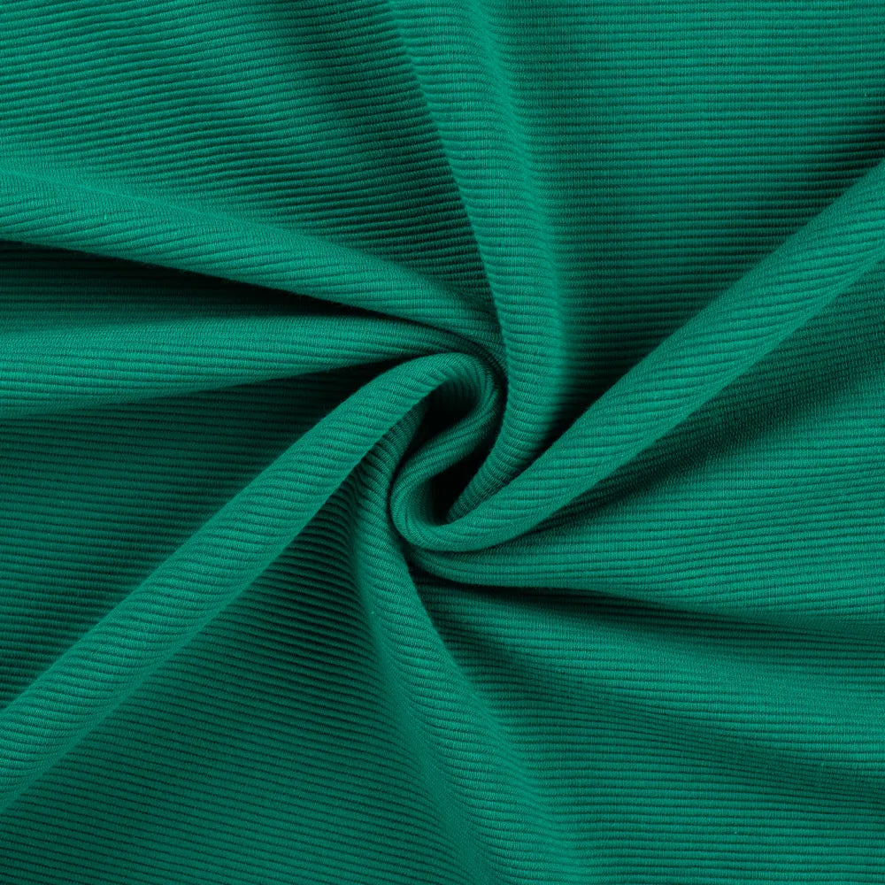 Ottoman Ribbed Jersey Fabric - Bottle Green | Jelly Fabrics – Jelly ...