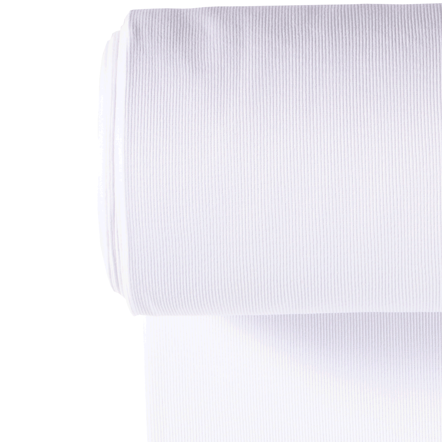 Tubular Rib Fabric (2x2) - White Ribbing | Jelly Fabrics – Jelly ...