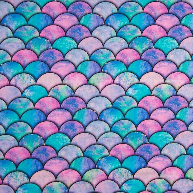 Cotton Jersey Fabric - Mermaid Scales-Jersey Fabric-Jelly Fabrics