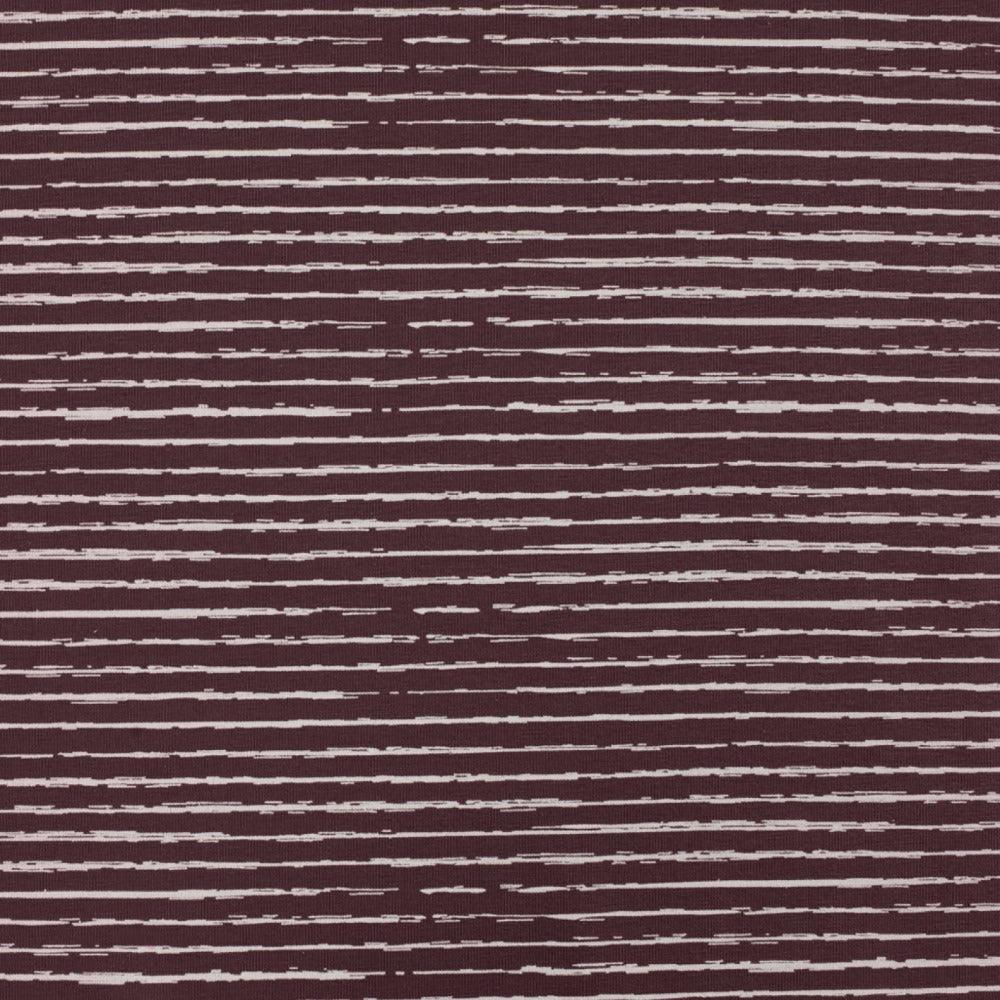 Cotton Jersey - Stripes in Mauve-Jersey Fabric-Jelly Fabrics